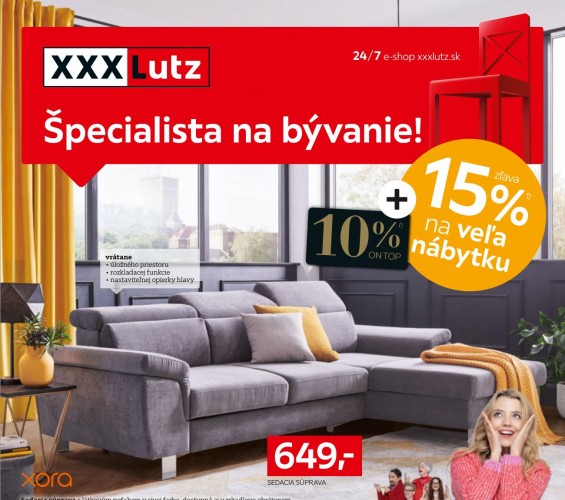 xxx-lutz - leták - Zľava 15 % na veľa nábytku + 10 % ON TOP od 13.02.2023