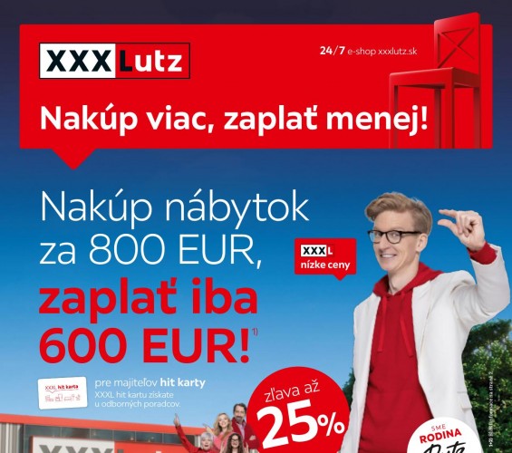 xxx-lutz - Nakúp viac, zaplať menej - zľava až 25 % na nábytok od 23.01.2023